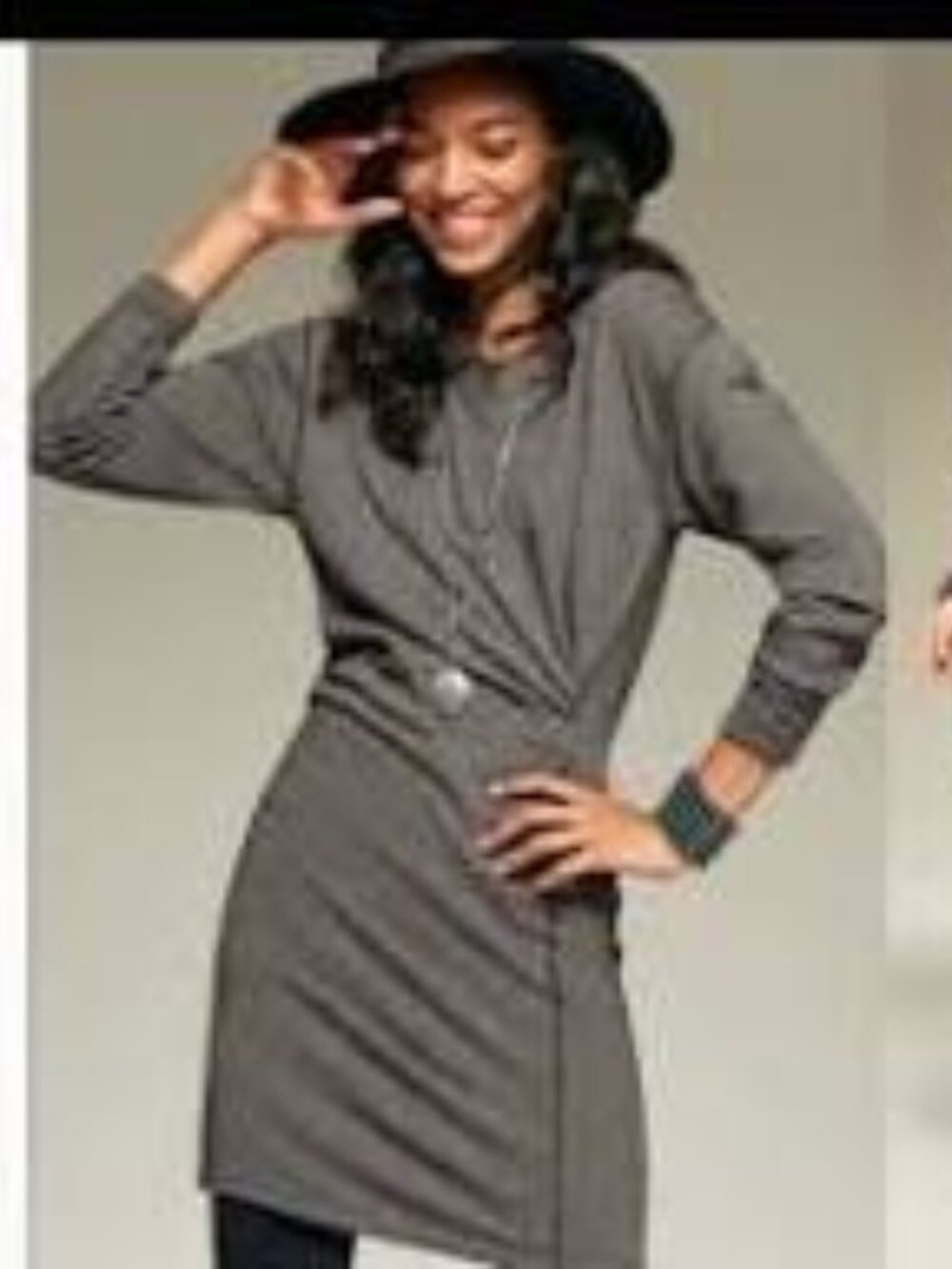 NWOT Cabi Put On Gray Sweatshirt Dress (Style #3650) -  size M